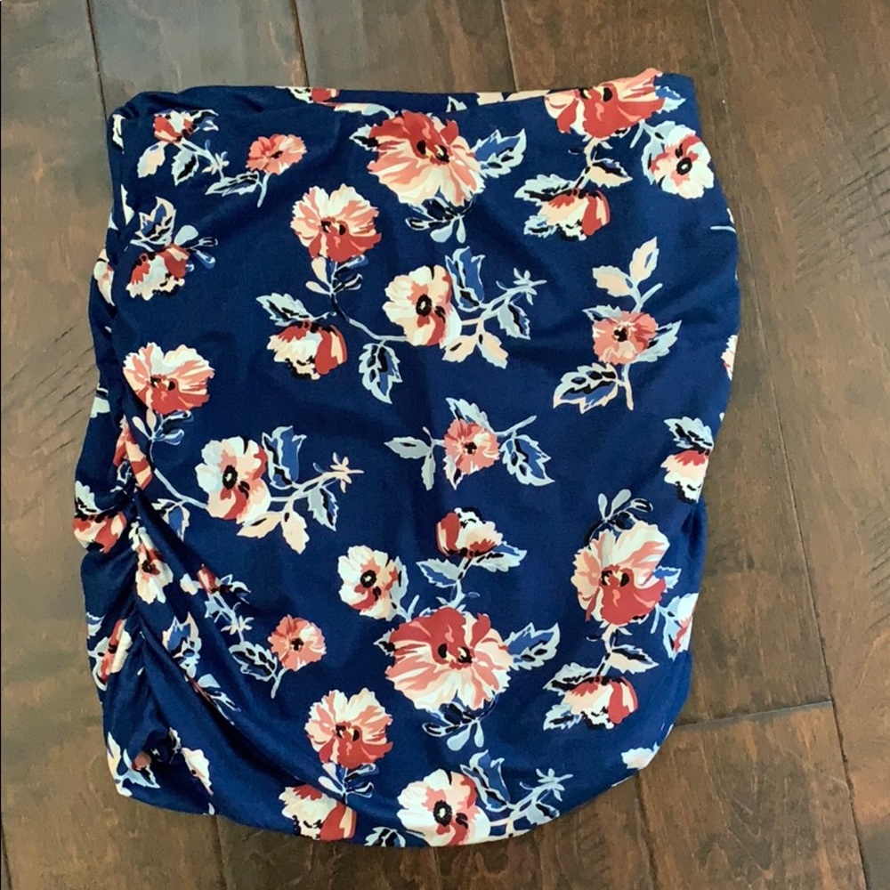 French Grey Floral Skirt